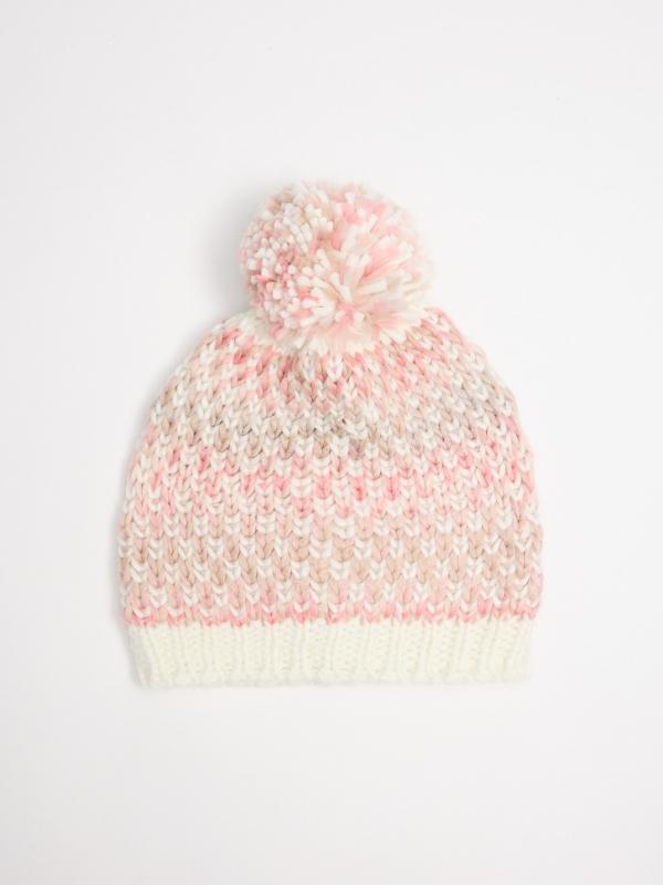In side Gorro pompón multicolor nude