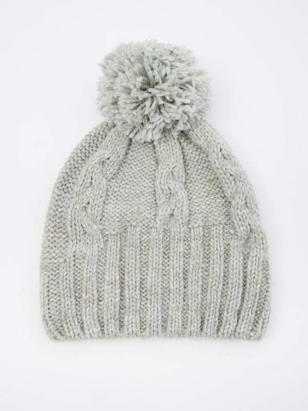 In side Gorro trenzado gris
