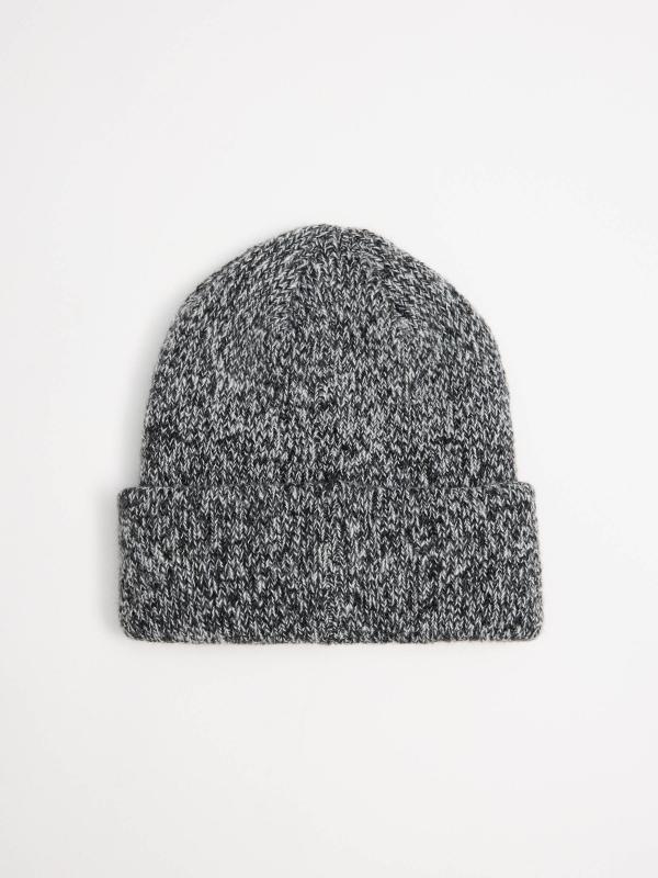 In Side Gorro Vuelto De Punto Gris