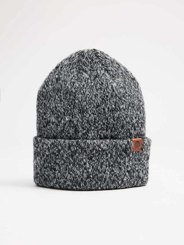 In Side Gorro Vuelto De Punto Gris
