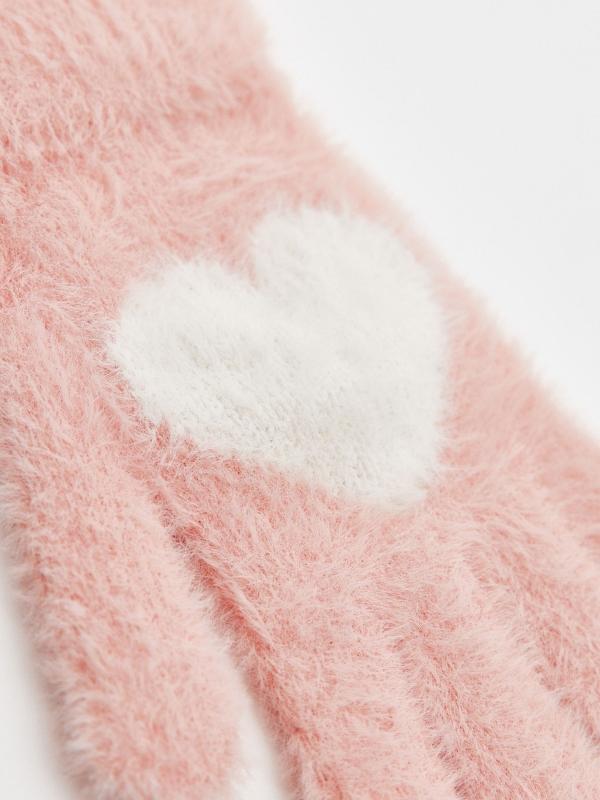 In Side Guantes Rosas Con Corazón