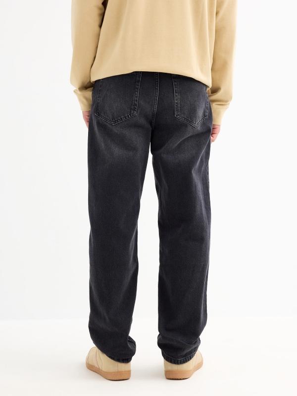 In Side Jeans Baggy Negro Desgastados