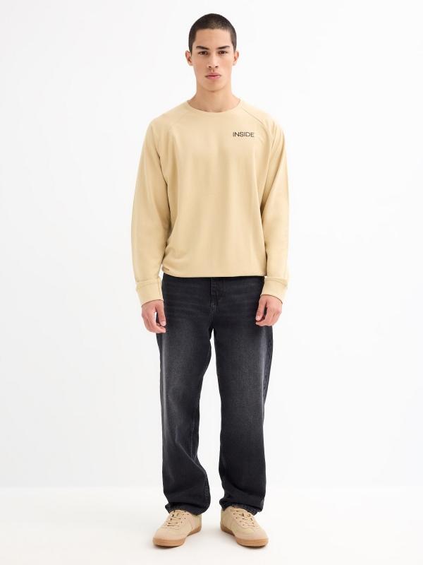 In side Jeans baggy negro desgastados