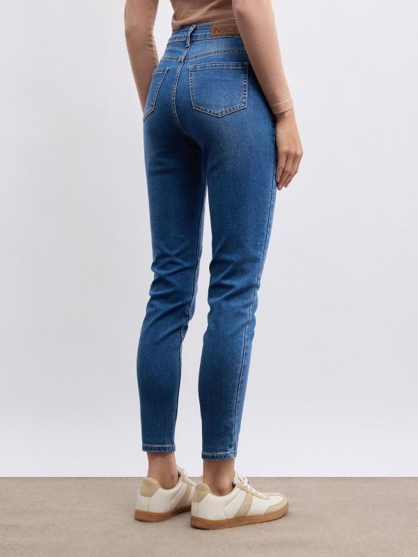 In Side Jeans Básico Skinny Tiro Medio