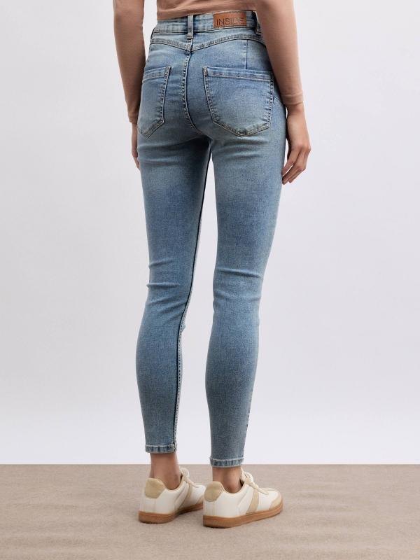 In Side Jeans Mid Rise Skinny Push Up
