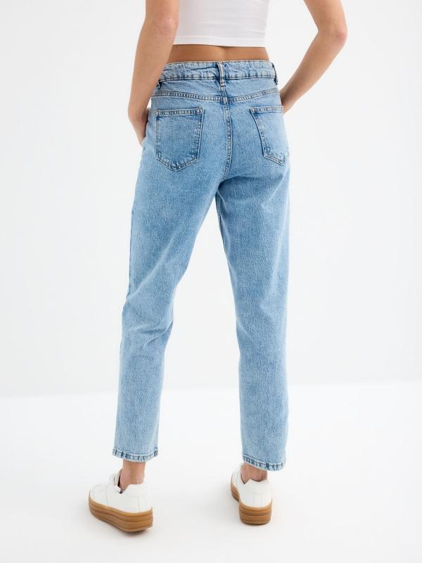 In Side Jeans Mom Azul