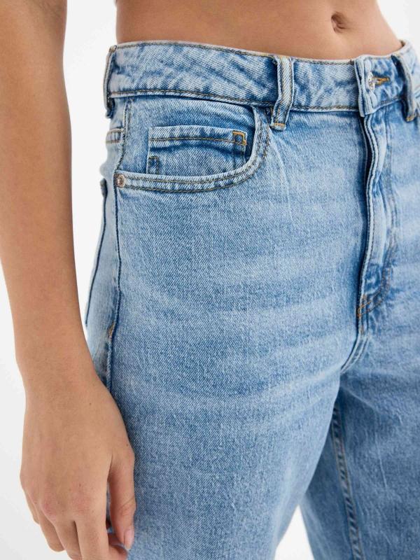 In Side Jeans Mom Azul