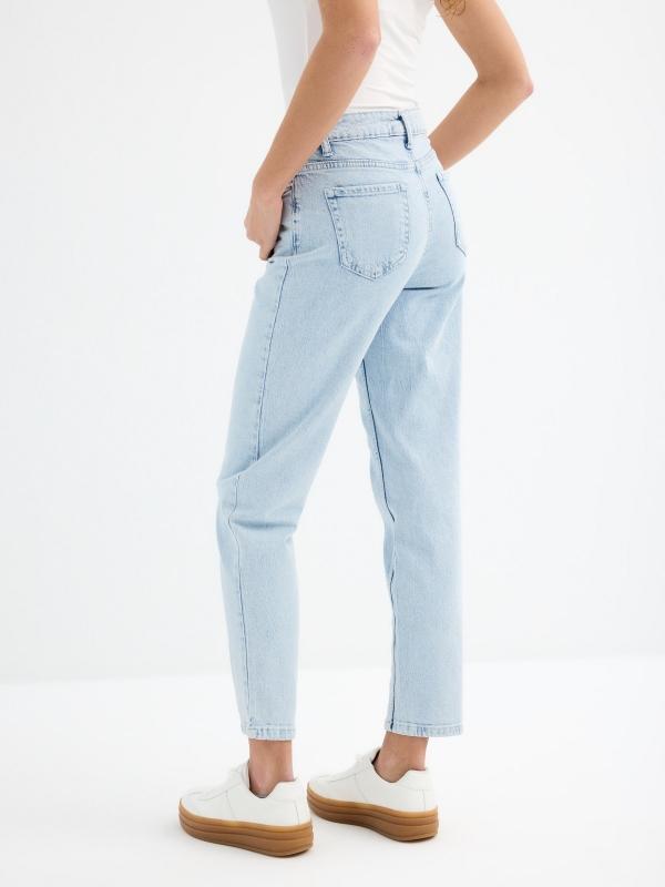 In Side Jeans Mom Azul Claro