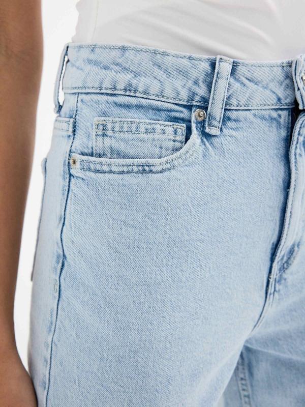 In Side Jeans Mom Azul Claro