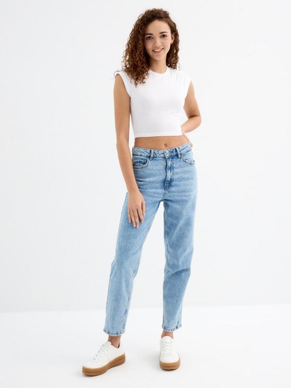 In side Jeans mom azul