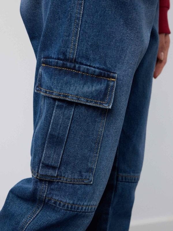 In Side Jeans Mom Cargo Denim
