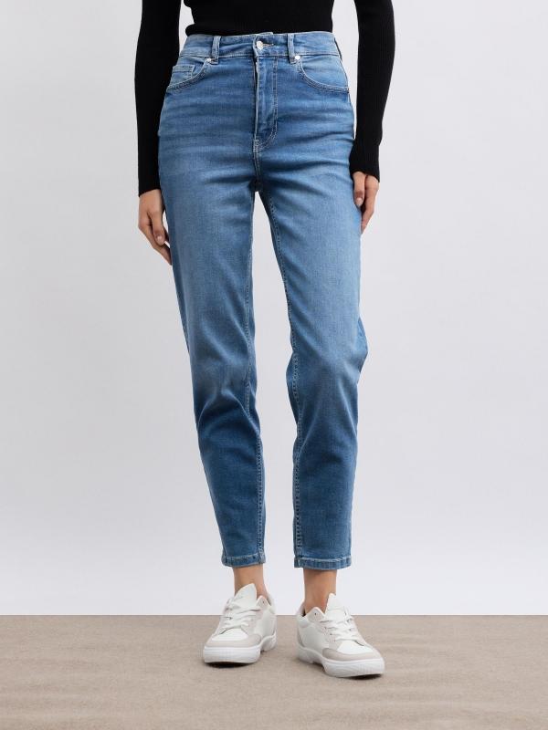 In Side Jeans Mom Slim High Rise