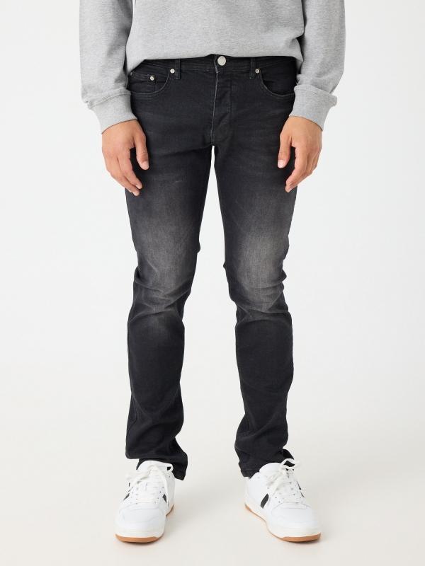 In Side Jeans Regular Negro Lavado