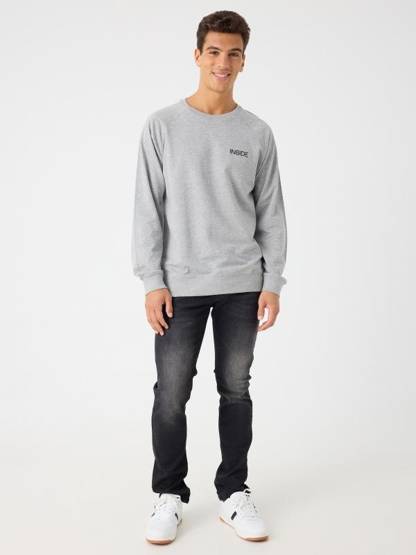 In Side Jeans Regular Negro Lavado