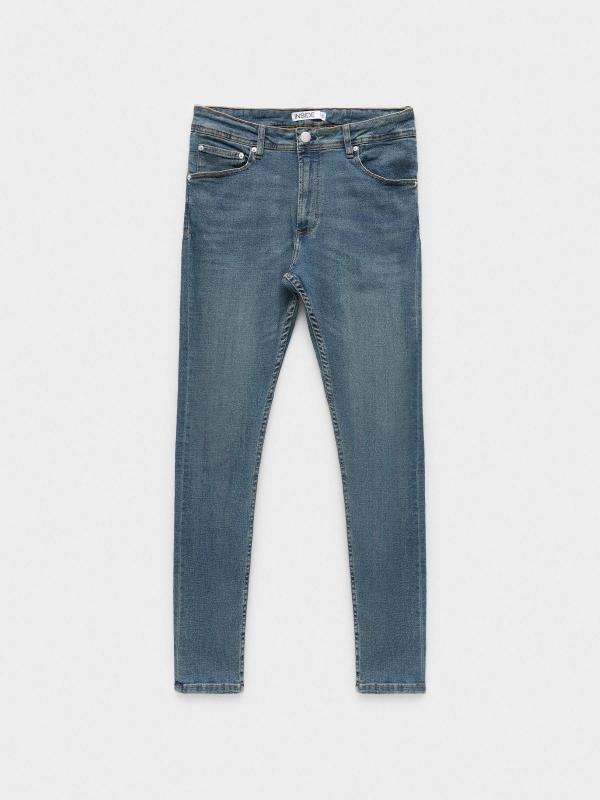 In Side Jeans Skinny Azul Tiro Bajo