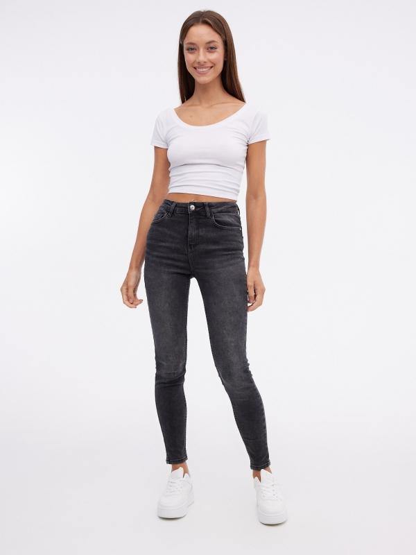 In side Jeans skinny básicos negro