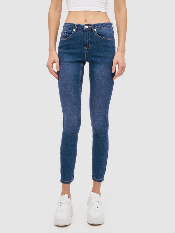 In Side Jeans Skinny Con Rotos Mid Rise