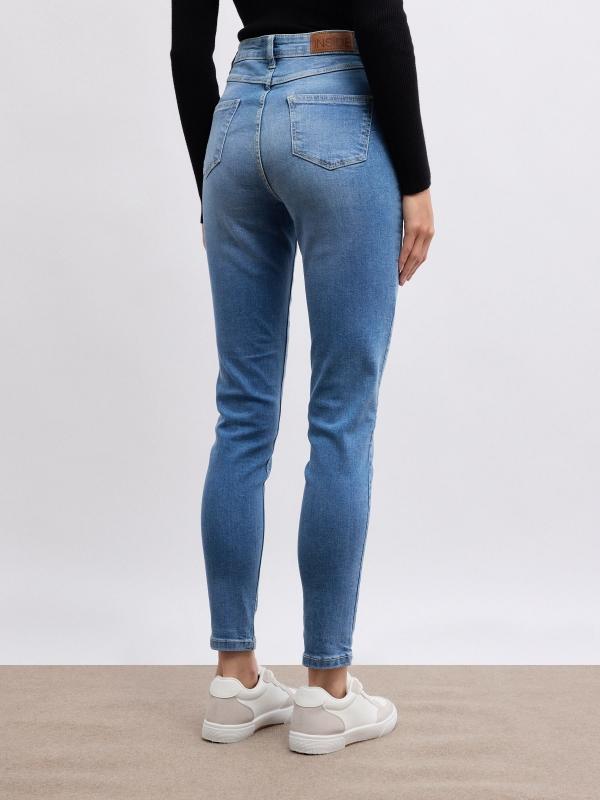 In Side Jeans Skinny De Tiro Medio