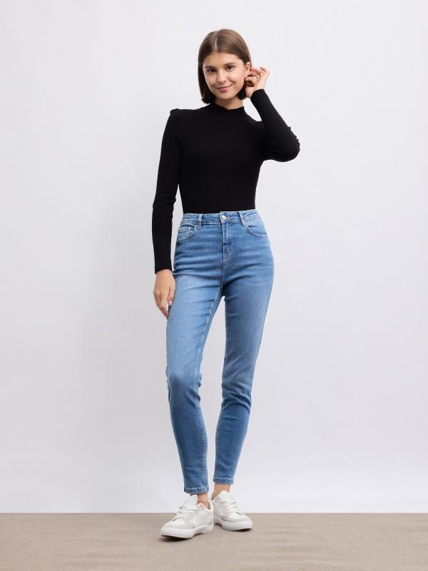 In side Jeans skinny de tiro medio