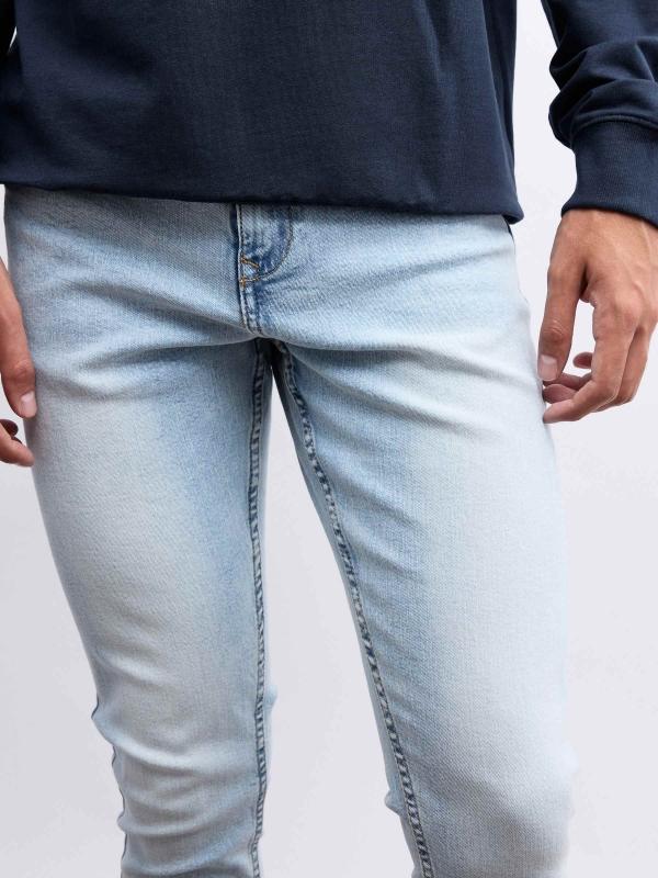 In Side Jeans Skinny Denim Claro