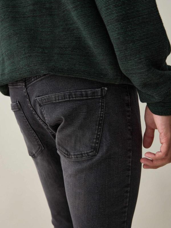 In Side Jeans Skinny Denim Oscuro