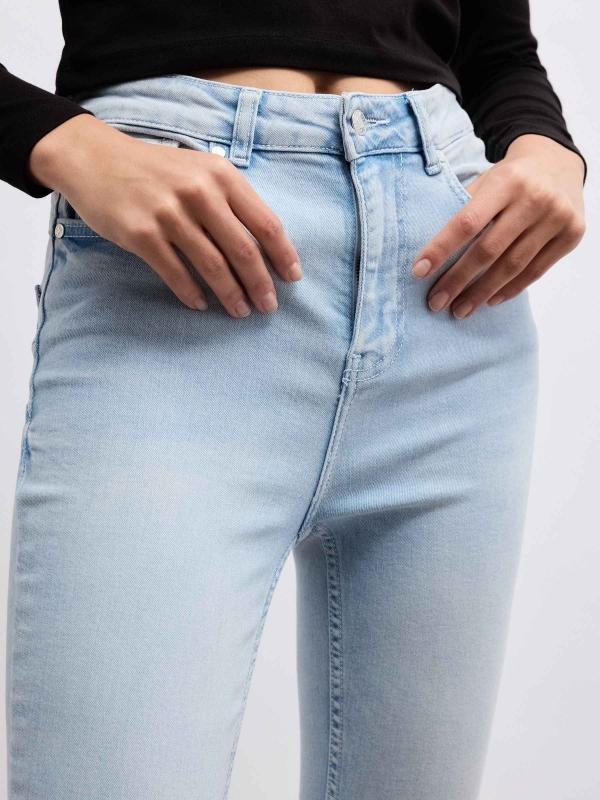 In Side Jeans Skinny Denim Tiro Alto