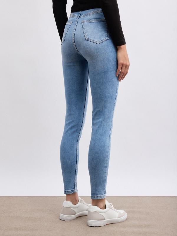 In Side Jeans Skinny Denim Tiro Alto