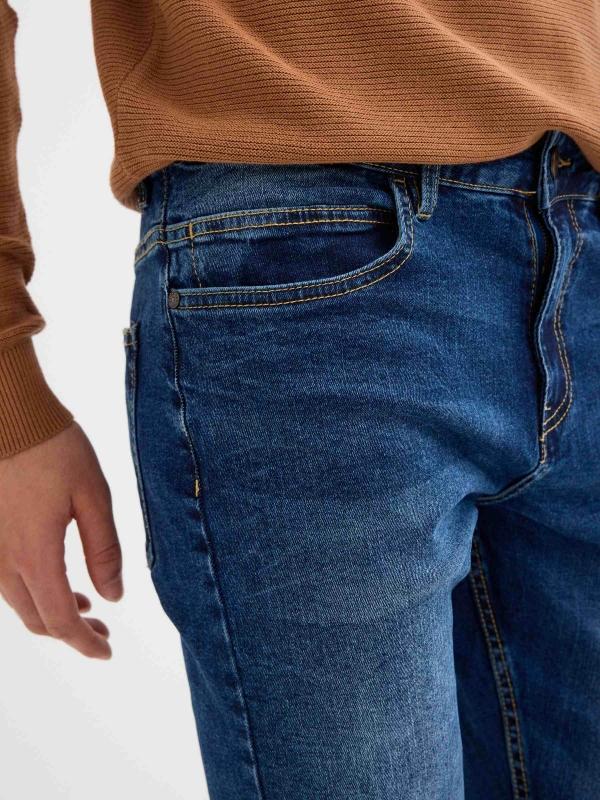 In Side Jeans Skinny Oscuro Desgastados