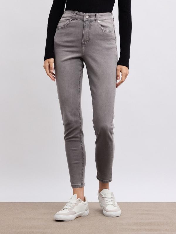 In Side Jeans Skinny Push Up Tiro Medio