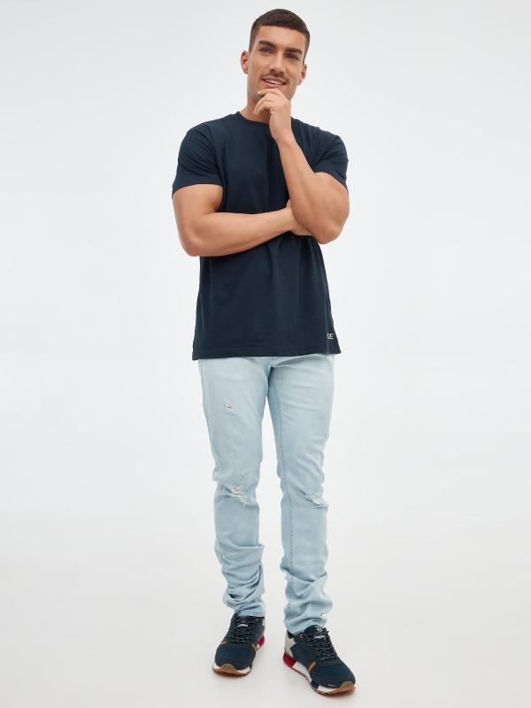 In side Jeans slim azul claro