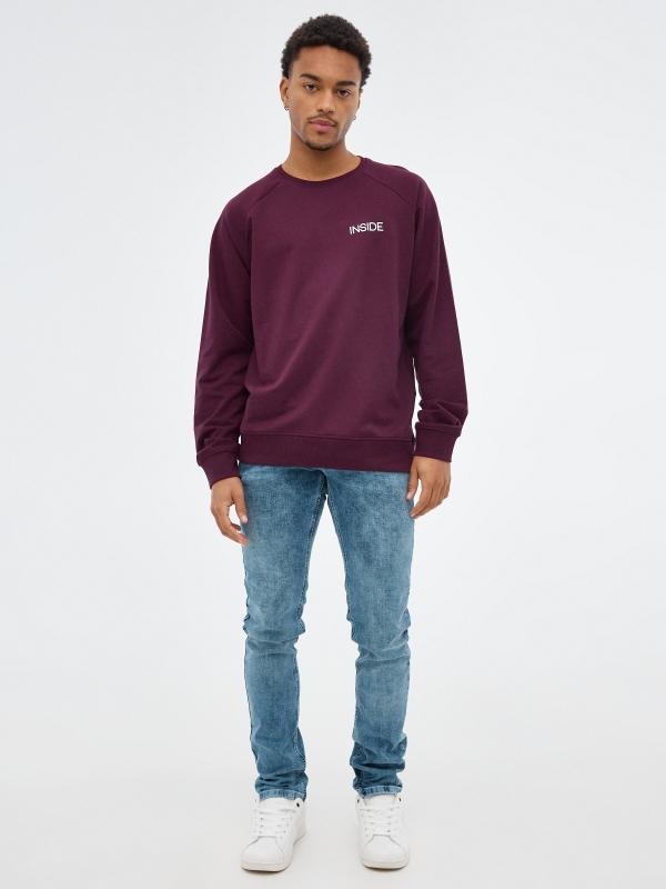 In side Jeans slim azul desgastados