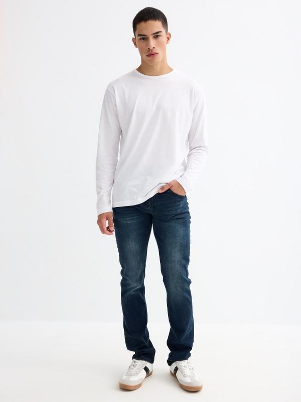 In side Jeans slim azul marino