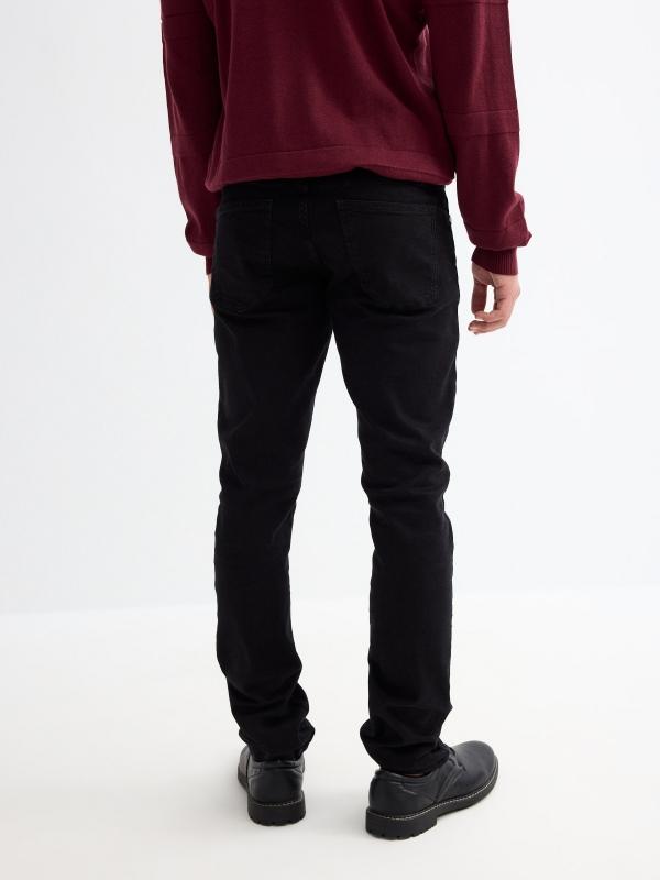 In Side Jeans Slim Denim Negro