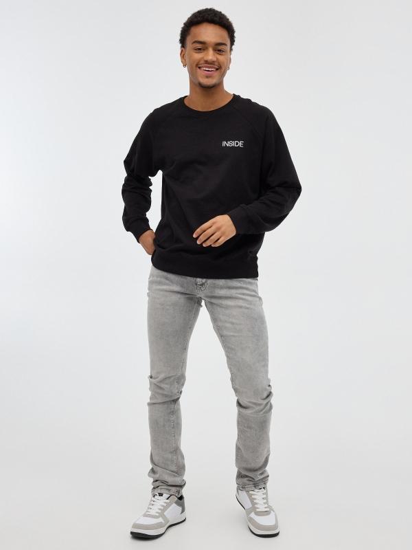 In side Jeans slim gris claro