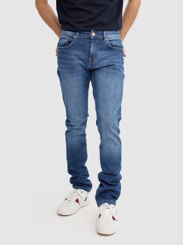 In Side Jeans Slim Lavados Muslo Indigo