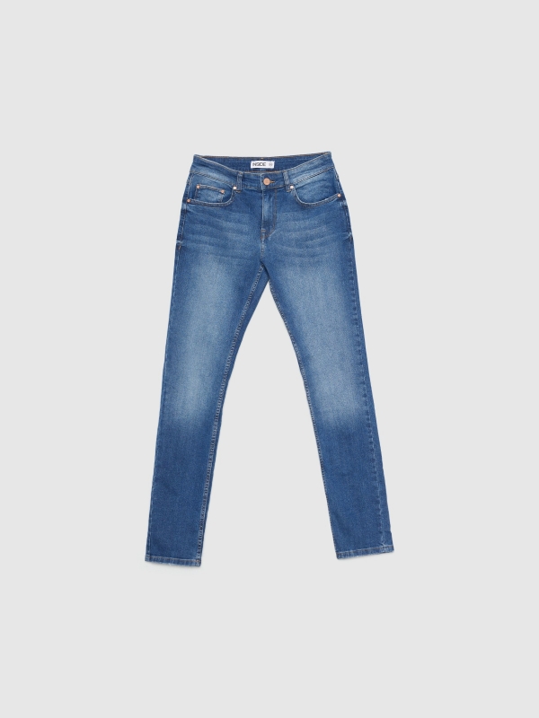 In Side Jeans Slim Lavados Muslo Indigo