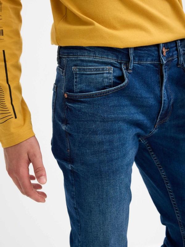 In Side Jeans Slim Tiro Medio Denim