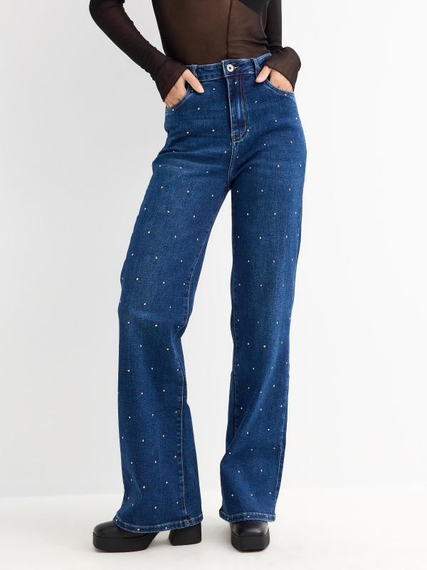 In Side Jeans Straight Con Brillo