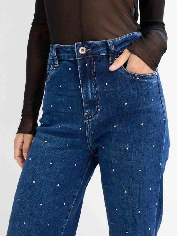 In Side Jeans Straight Con Brillo