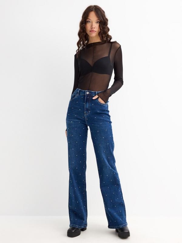 In Side Jeans Straight Con Brillo