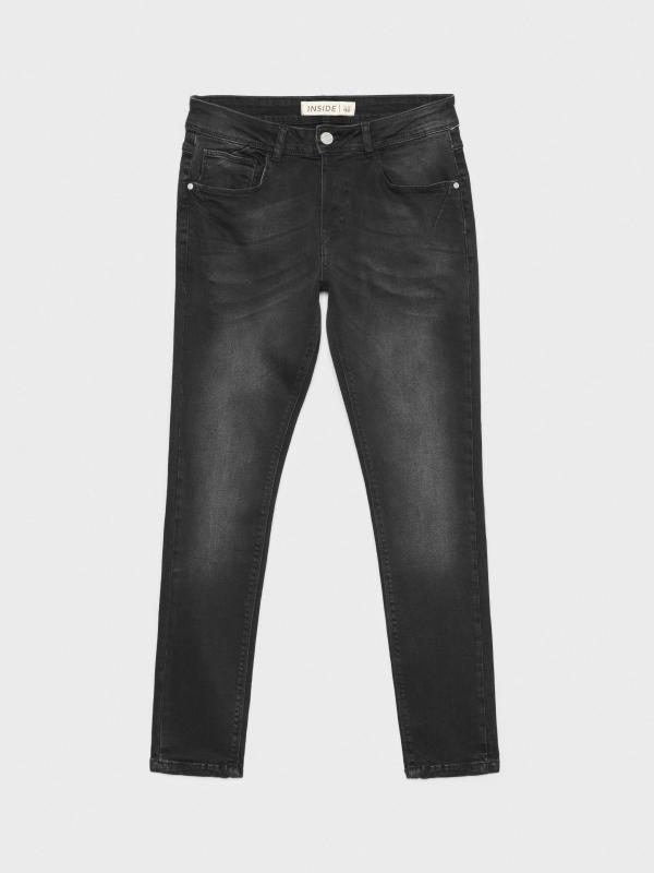 In Side Jeans Super Slim Negro Lavado