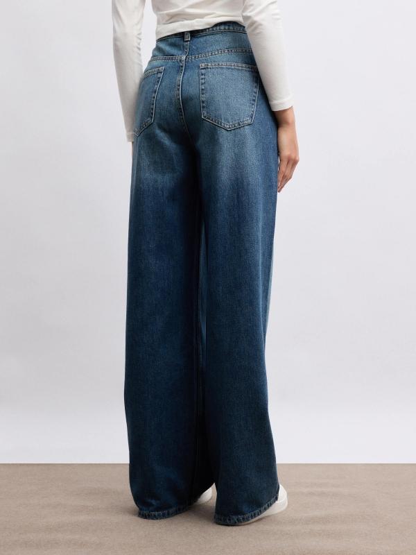 In Side Jeans Wide Leg De Tiro Alto