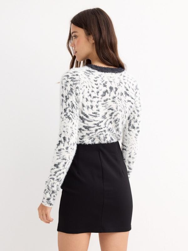 In Side Jersey Crop Jacquard Psicodélico