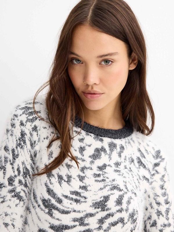 In Side Jersey Crop Jacquard Psicodélico