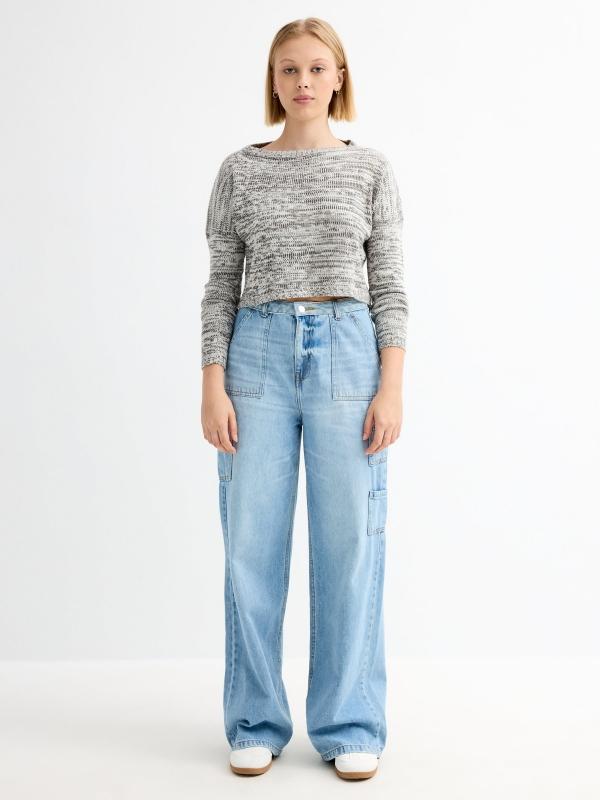 In Side Jersey Cropped Jaspeado