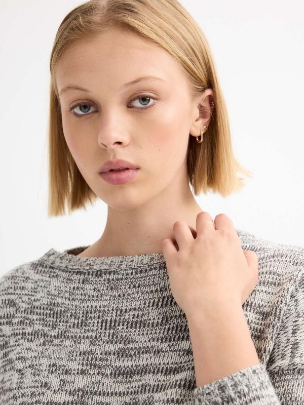 In Side Jersey Cropped Jaspeado