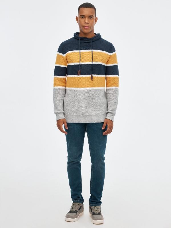 In Side Jersey Cuello Alto De Rayas