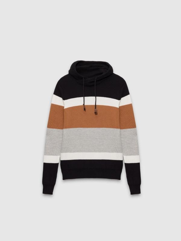 In Side Jersey Cuello Chimenea Bloques De Color