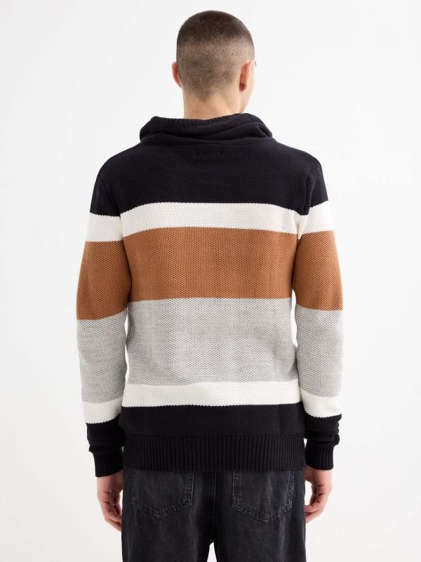 In Side Jersey Cuello Chimenea Bloques De Color