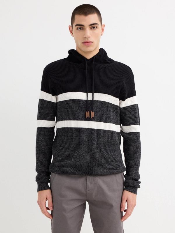 In side Jersey cuello chimenea rayas